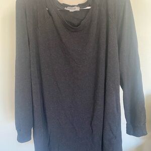 Kenneth Cole Gray Off-the-Shoulder Sweater